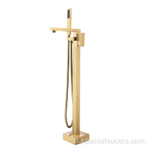 Monte a pavimento Brass Libera di vasca da bagno Faucet